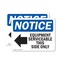 Signmission Equipment Serviceable This Side Sign With Symbol, 10 in W x Rectangle, Vinyl Decal OS-2PACK-NS-D-710-L-12129 - alternate 1